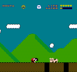 Tokoro-san no Mamoru mo Semeru mo (NES) screenshot: "In Hinduism, the cow is a symbol of wealth, strength, abundance, selfless giving, and a full Earthly life." - Sure. *BOWS*