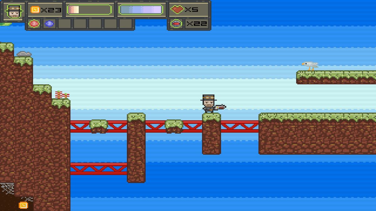 Top Hat (Windows) screenshot: Jumping over holes