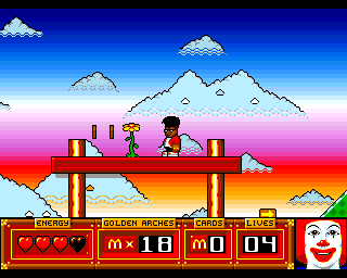 M.C. Kids (Amiga) screenshot: Dancing flower of doom!