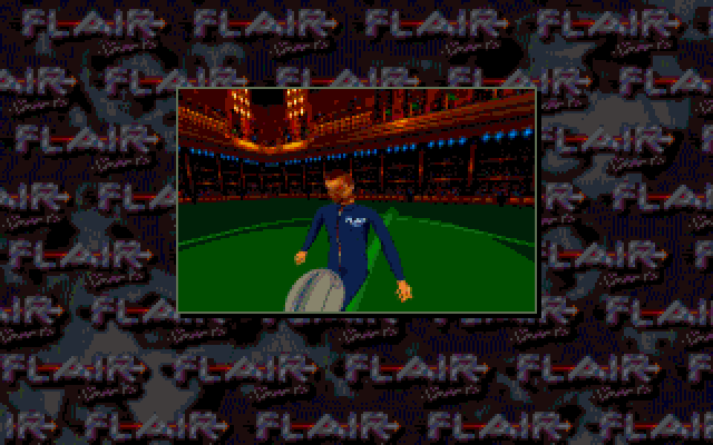 Soccer Superstars (DOS) screenshot: A player showing his abilities - Introduction