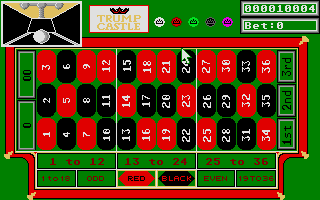 Trump Castle: The Ultimate Casino Gambling Simulation (Atari ST) screenshot: Okay, let's move on to the roulette table.