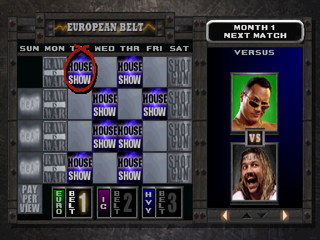 WWF Attitude (PlayStation) screenshot: European belt