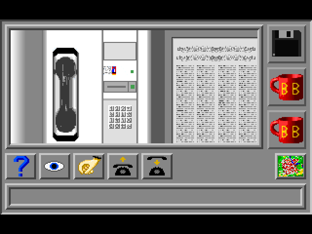 Das Telekommando (DOS) screenshot: Inside the phone booth.