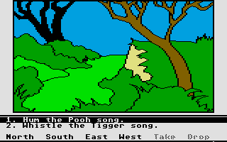 Screenshot of Winnie the Pooh in the Hundred Acre Wood (Atari ST, 1984 ...