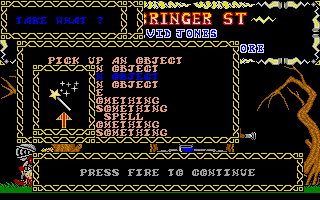 Stormbringer (Atari ST) screenshot: Availing myself of a magic wand
