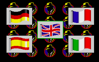 Dick Tracy (Amiga) screenshot: Select a language.
