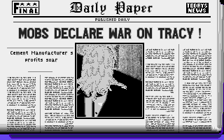 Dick Tracy (Amiga) screenshot: Mobs Declare War on Tracy!