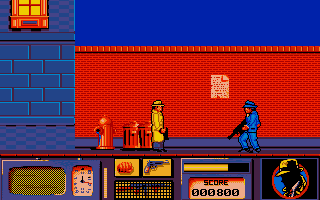 Dick Tracy (Amiga) screenshot: A gangster!