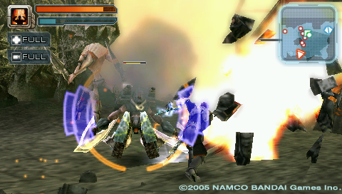Bounty Hounds (PSP) screenshot: Combat taken with Photo Mode