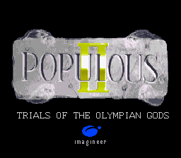 Populous II: Trials of the Olympian Gods (SNES) screenshot: Title Screen