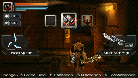 Bounty Hounds (PSP) screenshot: Quick weapon selection
