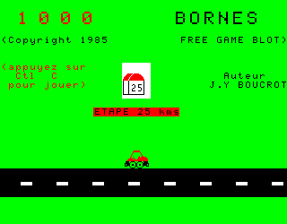 1000 Bornes (Exelvision) screenshot: Title screen