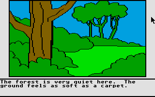 Winnie the Pooh in the Hundred Acre Wood (Atari ST) screenshot: Exploring the woods