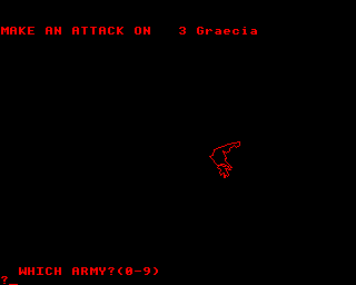Roman Empire (Electron) screenshot: Launching an attack on Graecia.
