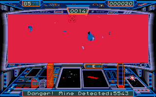 Starglider II (Atari ST) screenshot: I'm hit!