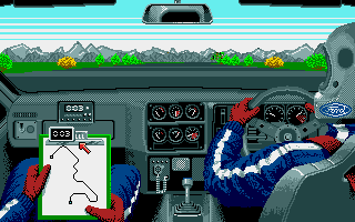 Screenshot of Lombard RAC Rally (Amiga, 1988) - MobyGames