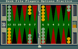 Club Backgammon (Atari ST) screenshot: Start screen