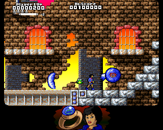 Captain Planet and the Planeteers (Amiga) screenshot: Froze a baddie.