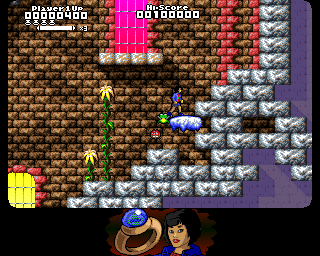 Captain Planet and the Planeteers (Amiga) screenshot: Up I go!