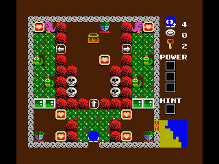 Eggerland 2 (MSX) screenshot: Monsters can be shot