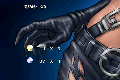Catwoman (Game Boy Advance) screenshot: The end of level score tally up