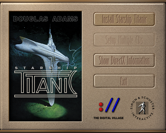Starship Titanic (Windows) screenshot: Installation screen