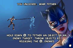 Catwoman (Game Boy Advance) screenshot: You learn new moves between levels.