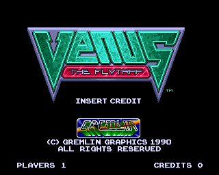 Venus the Flytrap (Amiga) screenshot: The title-screen for the Amiga version.