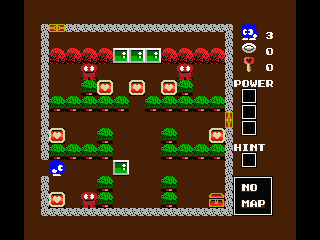Eggerland 2 (MSX) screenshot: Don't let the monster creatures capture you