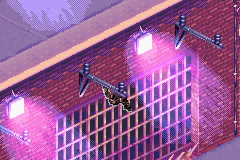 Catwoman (Game Boy Advance) screenshot: You can swing from pole to pole like a gymnast.