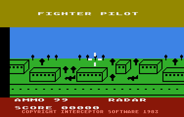 Fighter Pilot (Atari 8-bit) screenshot: The planes are coming