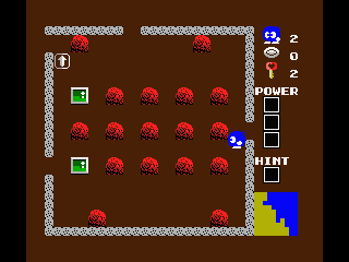 Eggerland 2 (MSX) screenshot: There is a map on the bottom right screen