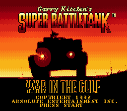 Garry Kitchen's Super Battletank: War in the Gulf (Genesis) screenshot: Title screen