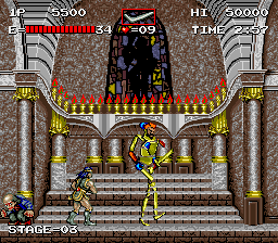 Haunted Castle (Arcade) screenshot: Stage 3 boss