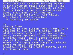 Zork: The Great Underground Empire (Tatung Einstein) screenshot: Looking for useful things in the house