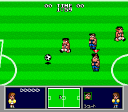 Nintendo World Cup (Genesis) screenshot: Chasing down a ball.