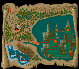 Haunted Castle (Arcade) screenshot: The map