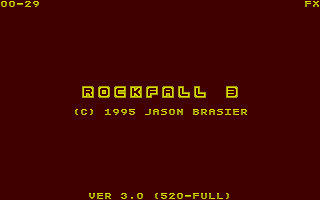 Rockfall 3 (Atari ST) screenshot: 520 K title screen