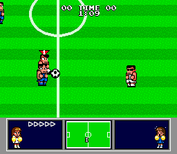Nintendo World Cup (Genesis) screenshot: About to make a pass.