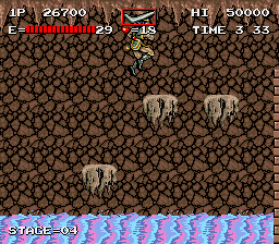 Haunted Castle (Arcade) screenshot: A bit of platforming