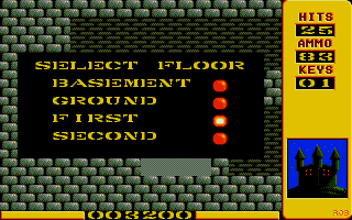 Into the Eagle's Nest (Atari ST) screenshot: Taking the elevator