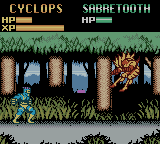 X-Men: Mutant Wars (Game Boy Color) screenshot: When one of the X-Men loses the next one becomes available