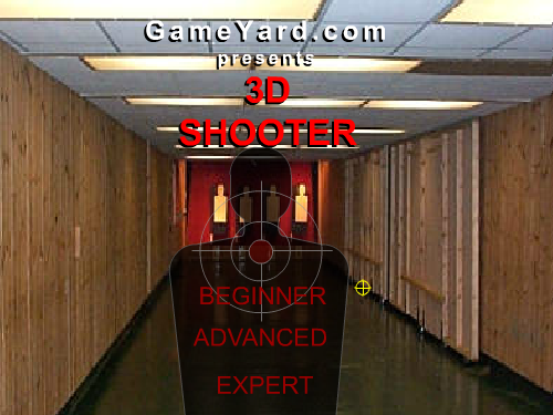 3D Shooter (Browser) screenshot: Main menu (original release)