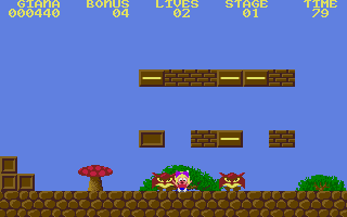 <small>The Great Giana Sisters (Atari ST) screenshot:</small><br> Poor Giana died
