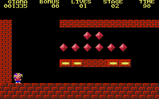 The Great Giana Sisters (Atari ST) screenshot: The start of level tow