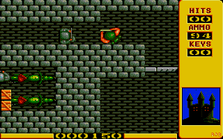 Into the Eagle's Nest (Atari ST) screenshot: Shooting at an enemy soldier