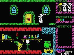 Spirits (MSX) screenshot: Yellow door