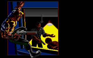 Navy Seals (Amiga) screenshot: Climbing through window