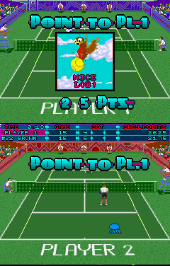 Hot Shots Tennis (Arcade) screenshot: Nice lob