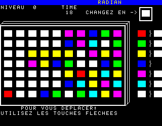 Coloric (Exelvision) screenshot: Turning colours into white